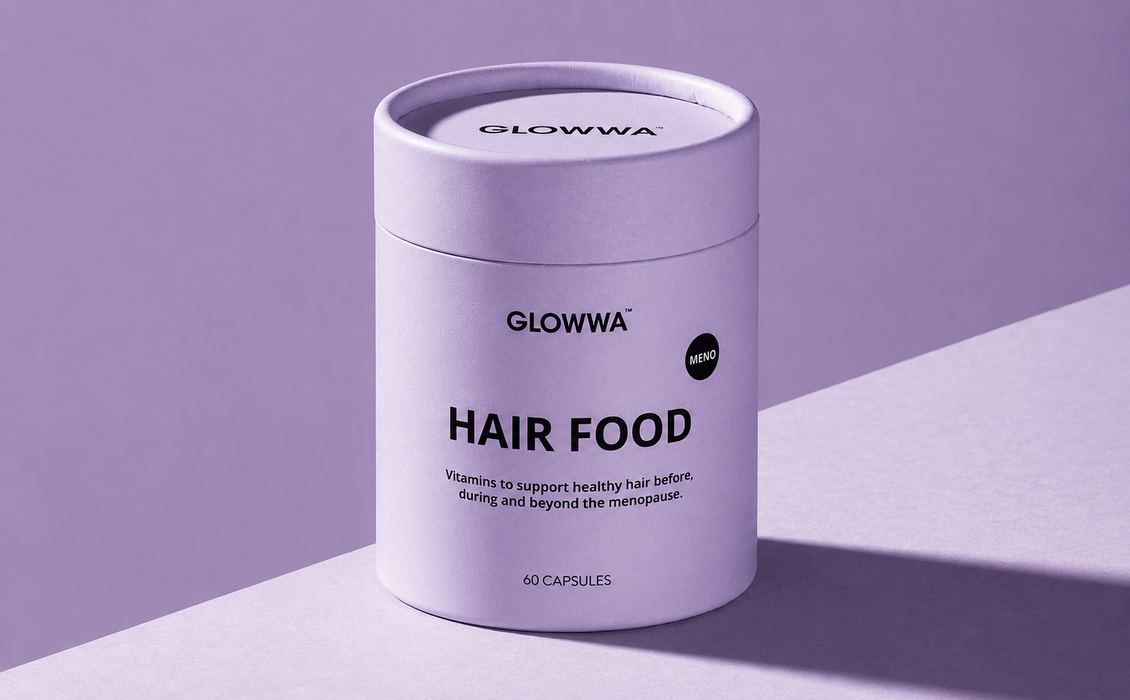 Glowwa Hair Food Meno integratore capelli menopausa biotina DHT blocker 60 capsule vegano